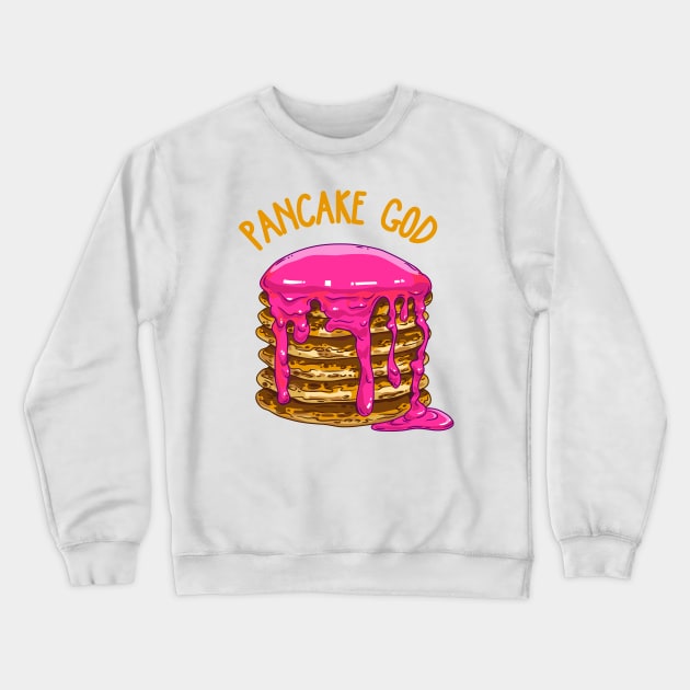 Pancake God Crewneck Sweatshirt by Anydudl